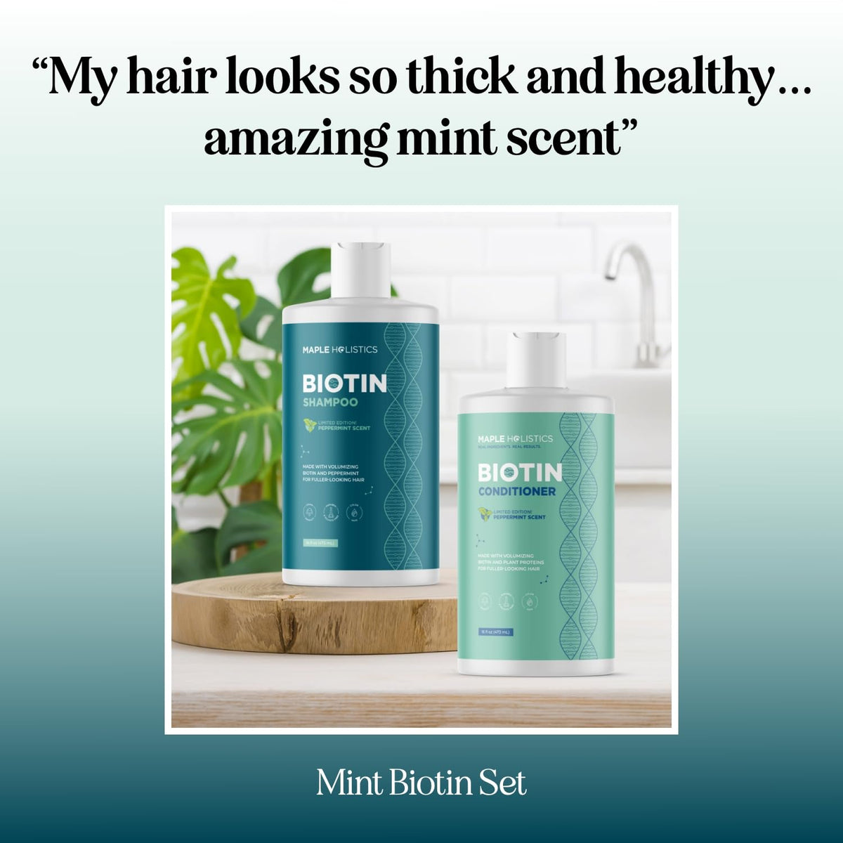 Maple Holistics in-shower lifestyle with user applying shampoo for refreshing scalp sensation