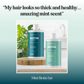 Maple Holistics in-shower lifestyle with user applying shampoo for refreshing scalp sensation