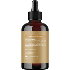 Maple Holistics jojoba oil applied to hair ends improving shine and manageability