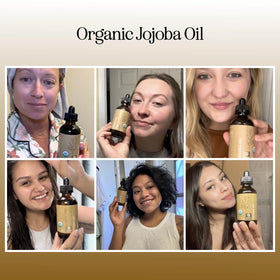 Maple Holistics jojoba oil texture drop on skin absorbing for lightweight hydration