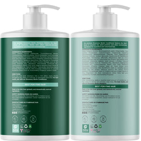 Maple Holistics label with rosemary and tea tree callouts, emphasizes botanical ingredients