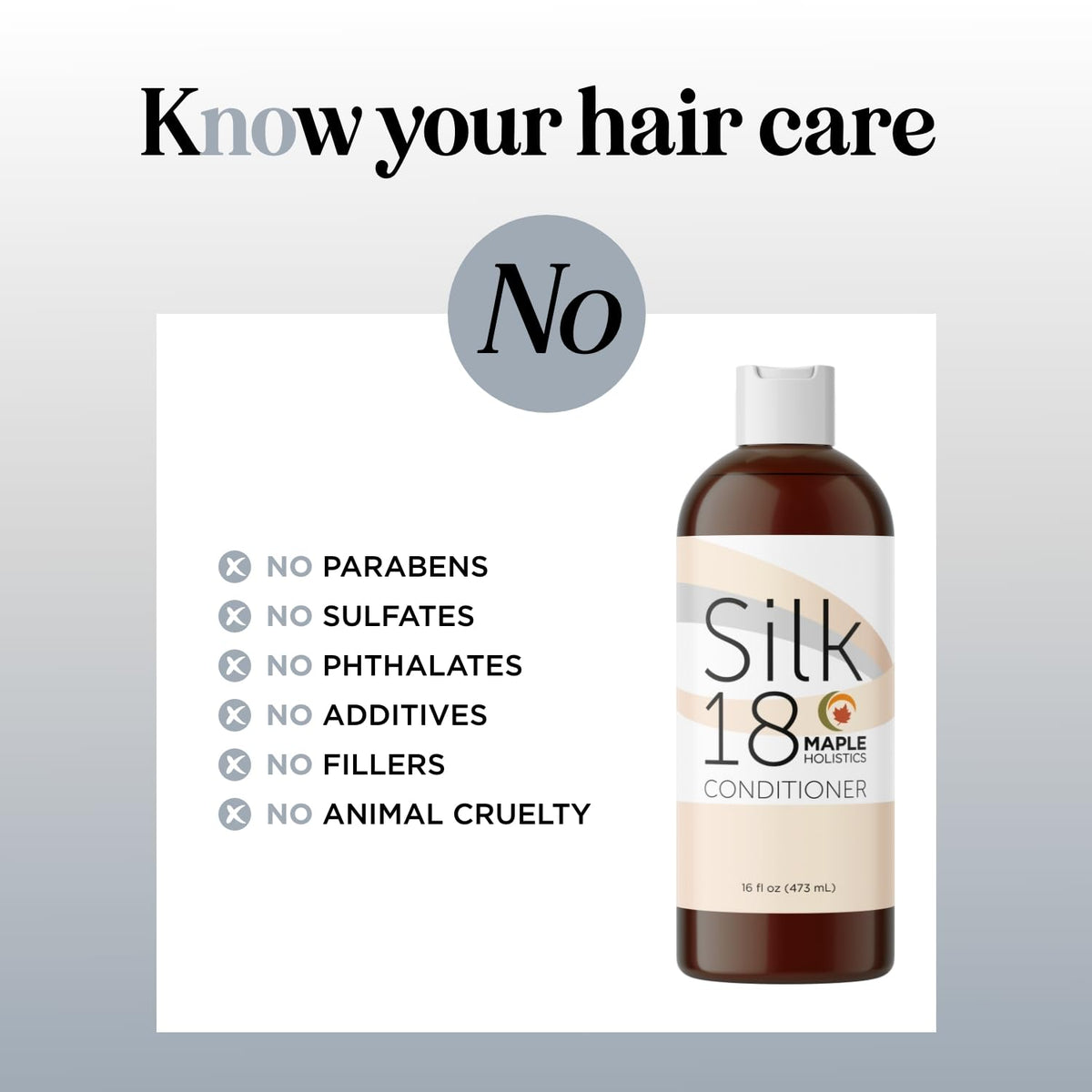 Maple Holistics label closeup highlighting sulfate-free color-safe formula