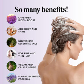 Maple Holistics pump and clear label highlighting biotin and B‑vitamin support