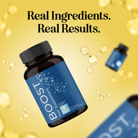 Maple Holistics bottle on bathroom shelf illustrating lifestyle use
