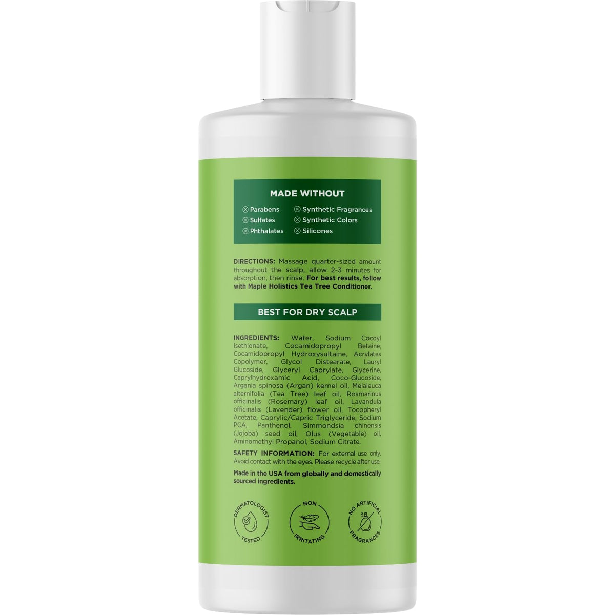 Maple Holistics lifestyle image of person rinsing hair for scalp refresh