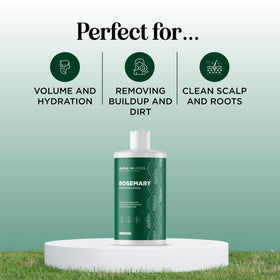 Maple Holistics shampoo pouring texture highlighted for lightweight feel