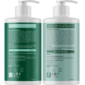 Maple Holistics bottles held to show 25 fl oz scale for longer-lasting use