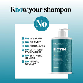 Maple Holistics pump dispensing shampoo foam for easy application benefit