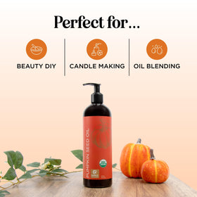 Maple Holistics pumpkin seed oil mixed with essential oils for custom DIY blends