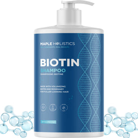 Maple Holistics front bottle view showing product and clear label benefits