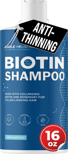 Maple Holistics bottle front view showing label and size for easy choice