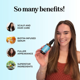 Maple Holistics serum texture on hand demonstrating lightweight absorption