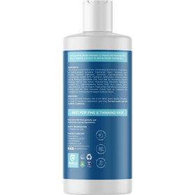 Maple Holistics back label close-up listing B vitamins and oil ingredients