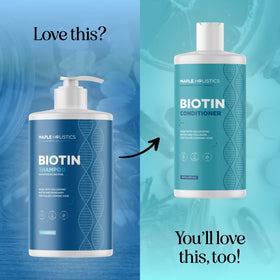 Maple Holistics shampoo staged in bathroom illustrating daily use benefit
