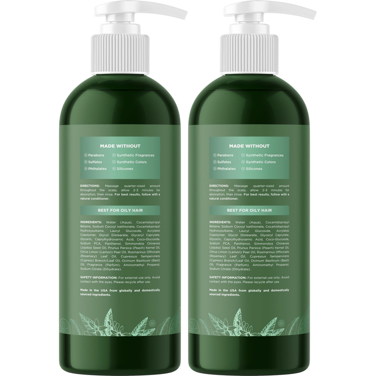 Maple Holistics shampoo being applied to scalp for targeted degreasing