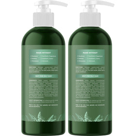 Maple Holistics shampoo being applied to scalp for targeted degreasing
