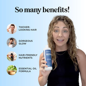 Maple Holistics shampoo producing lather on hair for lightweight volume
