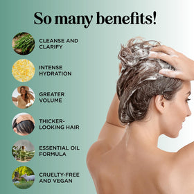 Maple Holistics shampoo lather close-up, displays gentle foam and cleansing benefit