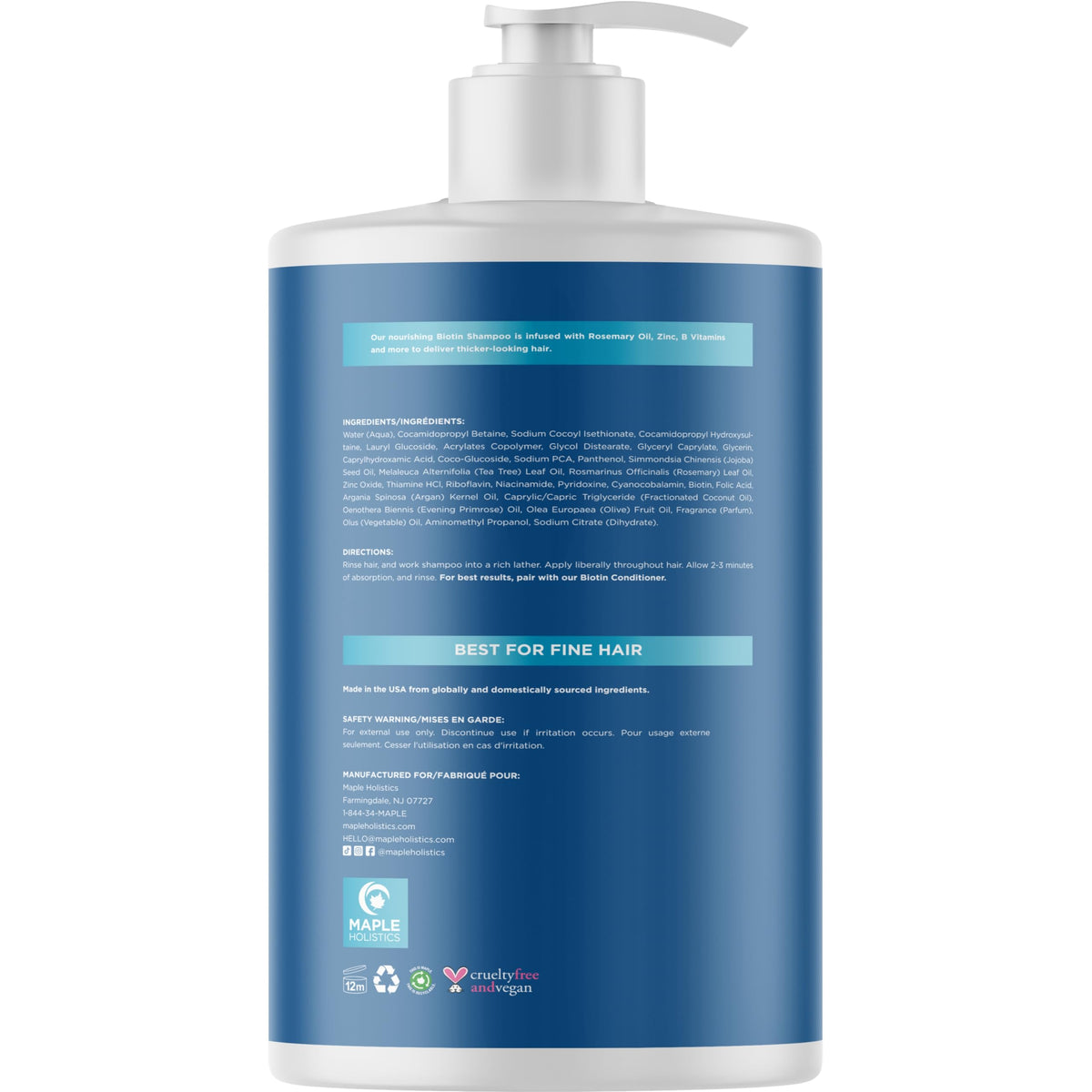 Maple Holistics lather on hand illustrating gentle cleansing and foam