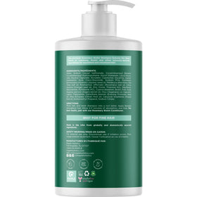 Maple Holistics shampoo with rosemary sprig suggesting botanical lift