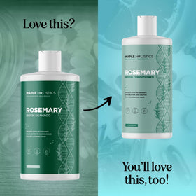 Maple Holistics shampoo paired with serum illustrating a routine