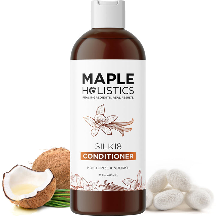 Maple Holistics front packaging showing 16 fl oz bottle and benefits