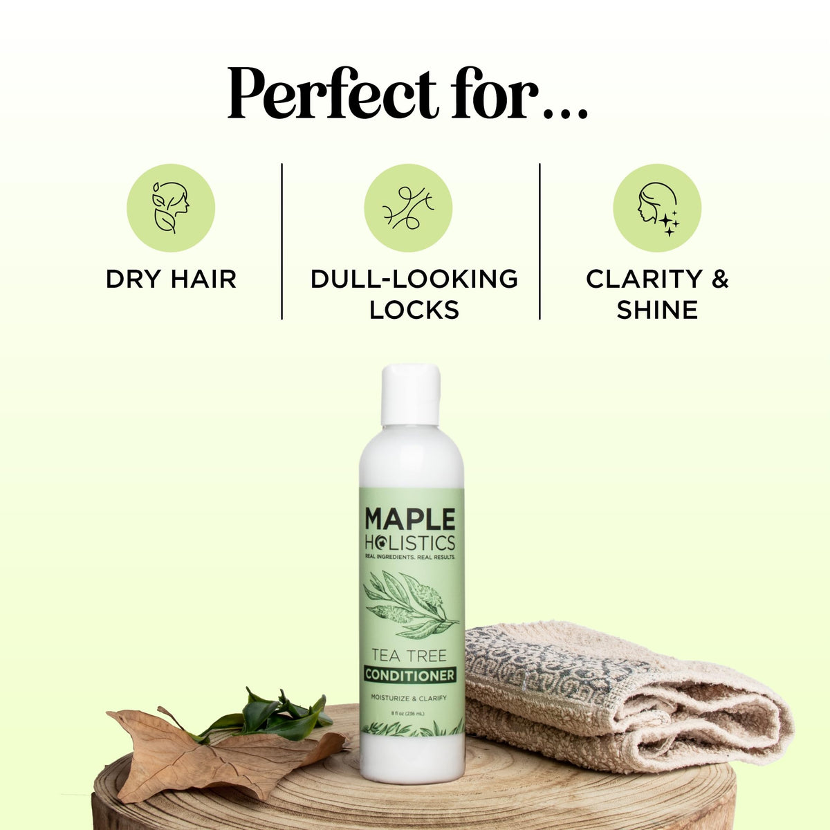Maple Holistics bottle in hand demonstrating scale and travel-friendly size