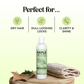 Maple Holistics bottle in hand demonstrating scale and travel-friendly size