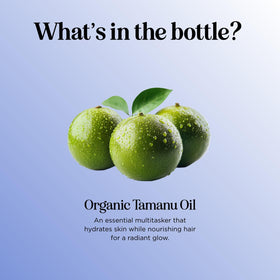 Maple Holistics oil applied to face from hands showing hydrating, nourishing effect