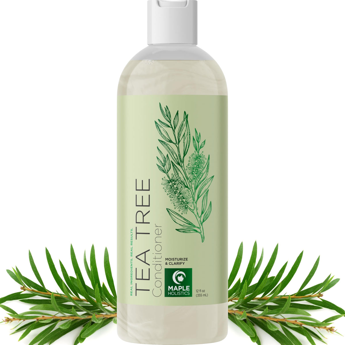Maple Holistics front bottle view showing label and benefits