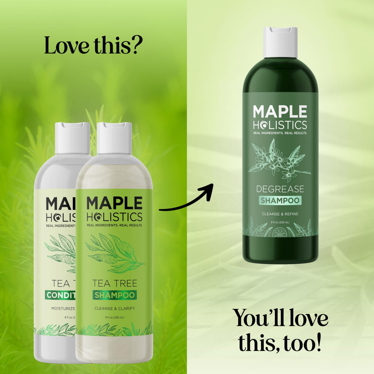 Maple Holistics applied at scalp being massaged to reduce buildup and itch
