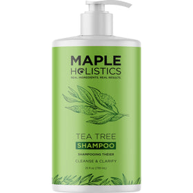 Maple Holistics bottle styled on vanity illustrating everyday routine