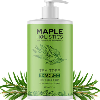 Maple Holistics front bottle showing product and clarifying benefit