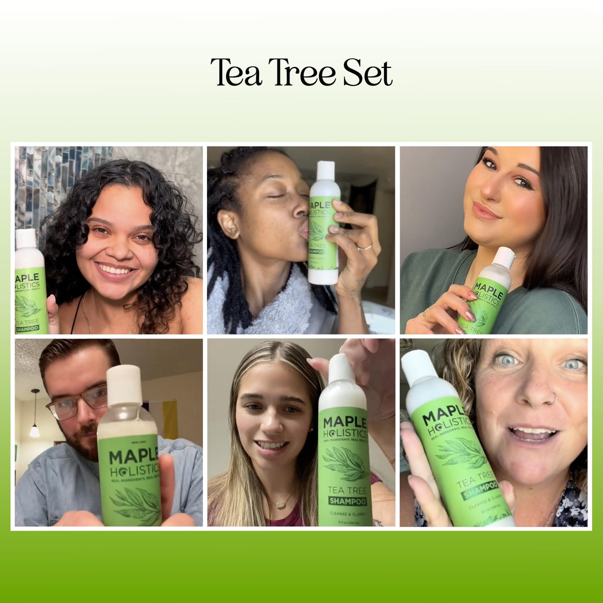 Maple Holistics shampoo pump close-up highlighting easy dispensing and clarifying action