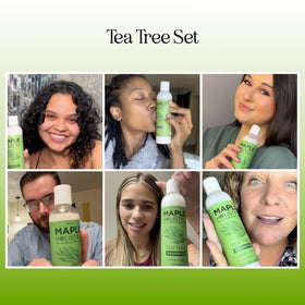 Maple Holistics shampoo pump close-up highlighting easy dispensing and clarifying action