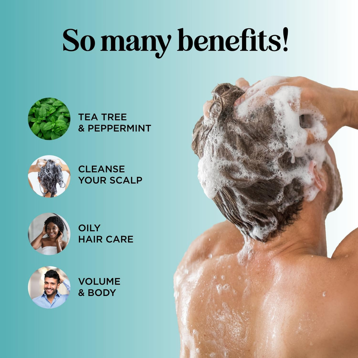 Maple Holistics shampoo lathers into foam illustrating gentle texture
