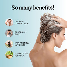 Maple Holistics shampoo foamy lather demonstrating gentle cleansing benefit