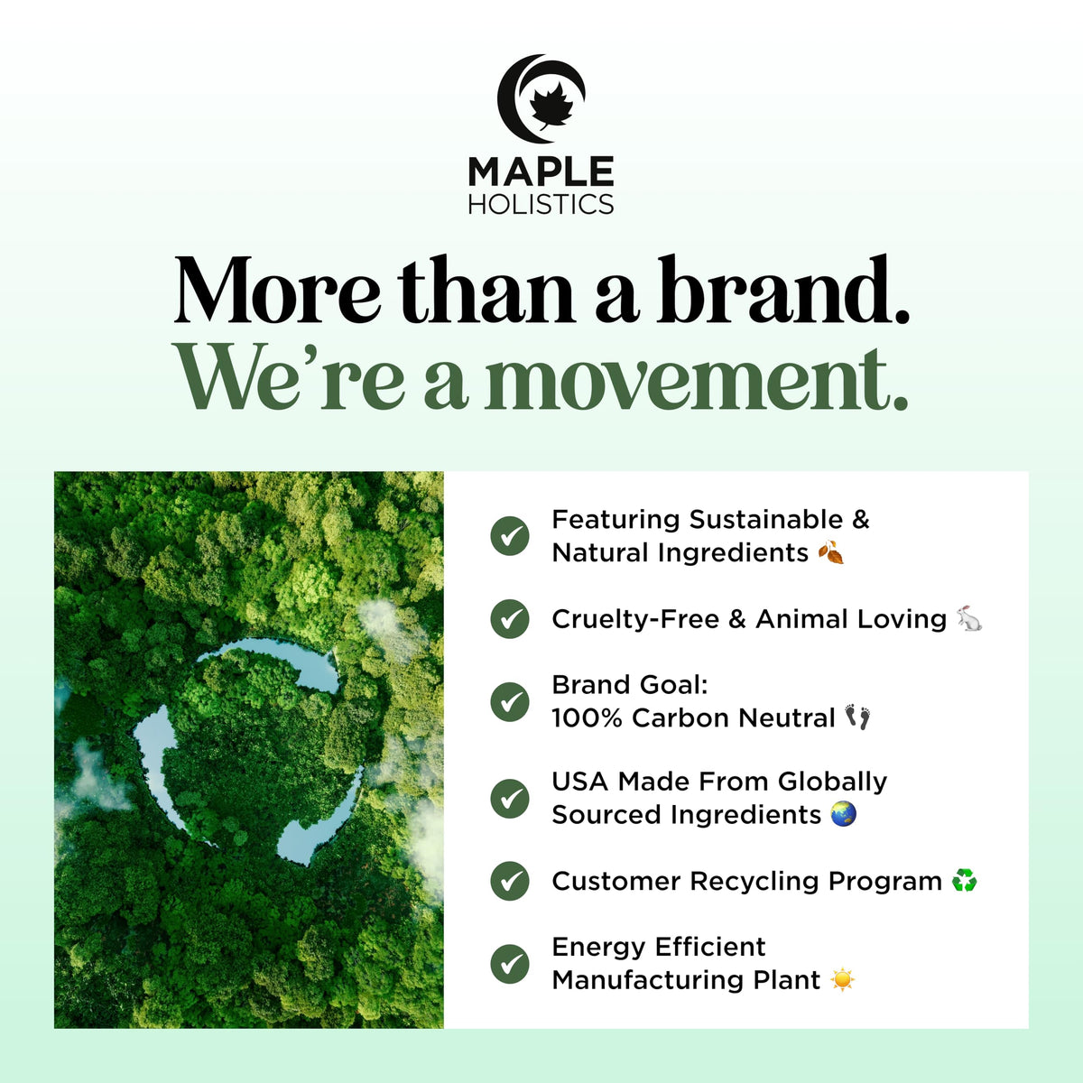 Maple Holistics cruelty-free badge emphasizing ethical, clean formulation
