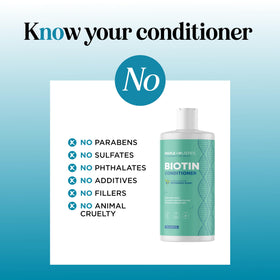Maple Holistics ingredient list close-up emphasizing biotin and plant proteins