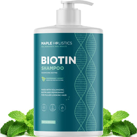 Maple Holistics front bottle view showing label and volume benefit