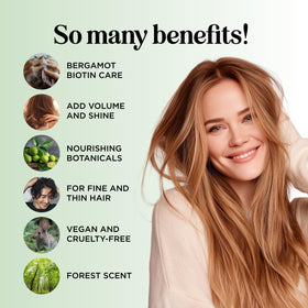 Maple Holistics label close-up highlighting botanical oils and B vitamins, benefits ingredient clarity
