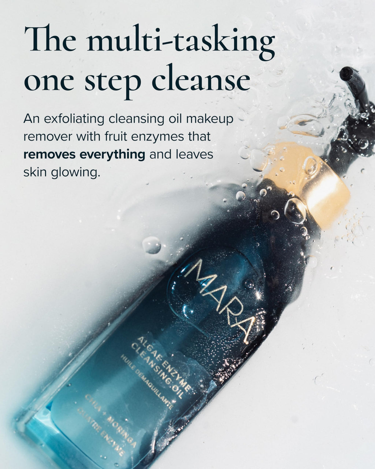 MARA pump bottle and label highlighting dosage and convenience
