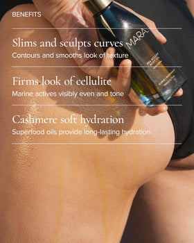 MARA oil texture on skin highlighting fast absorption and silky finish