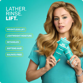 Marc Anthony conditioner being applied to hair for smooth detangling and lift