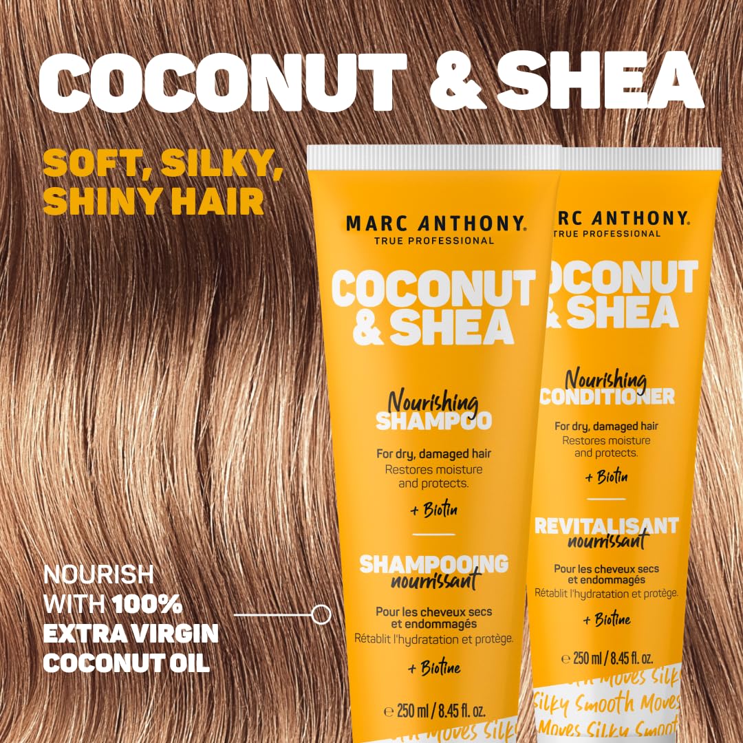 Marc Anthony conditioner cream consistency showing smooth detangling benefit