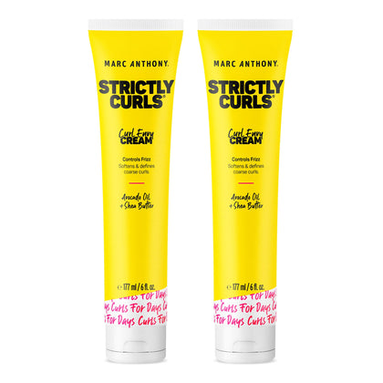 Marc Anthony front packaging showing curl cream benefits and two jars