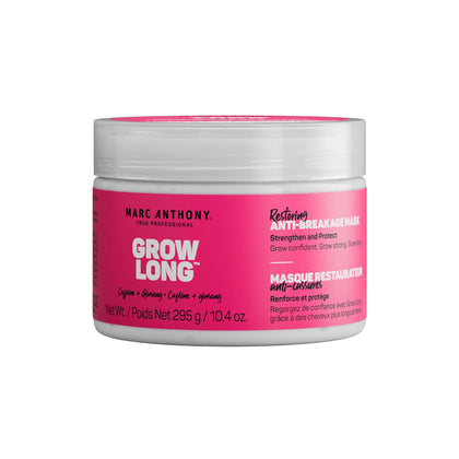 Marc Anthony front packaging of Grow Long mask showing product benefits