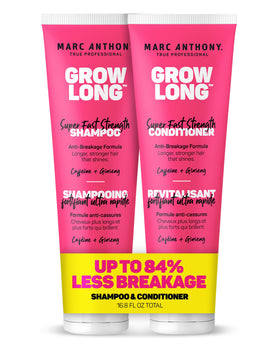 Marc Anthony front packaging showing Grow Long set and gift-ready bottles