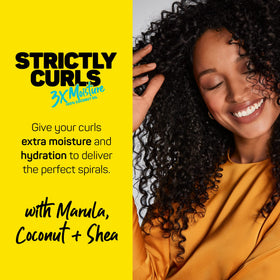 Marc Anthony Strictly Curls shampoo pump detail illustrating easy dispensing and gentle cleanse