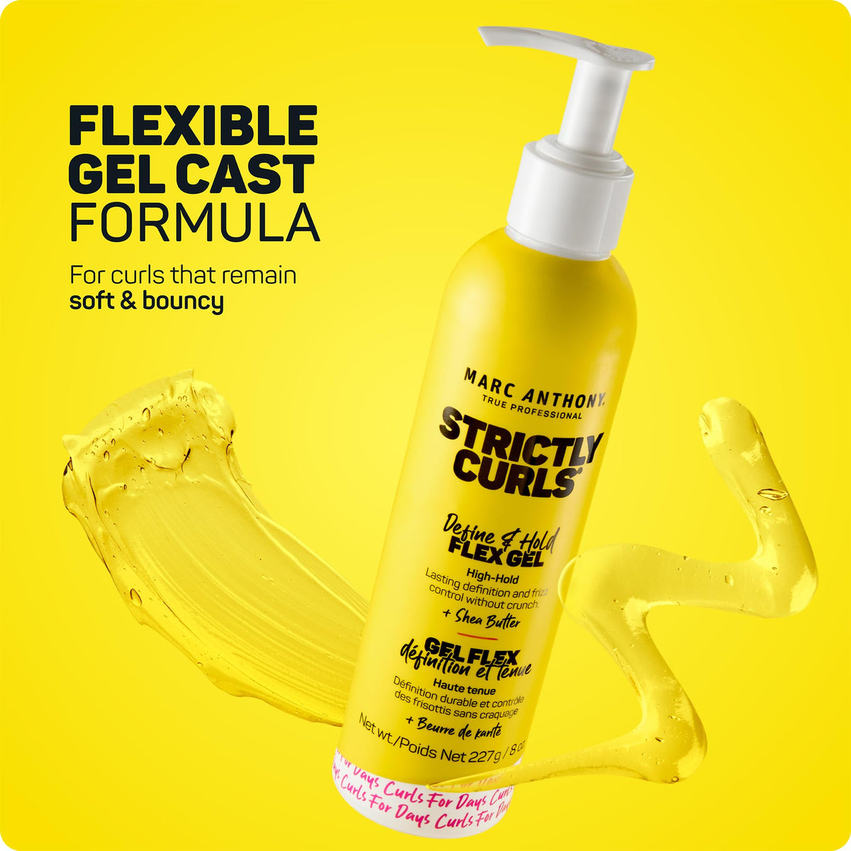 Marc Anthony gel texture close-up highlighting smooth, glossy formula benefits